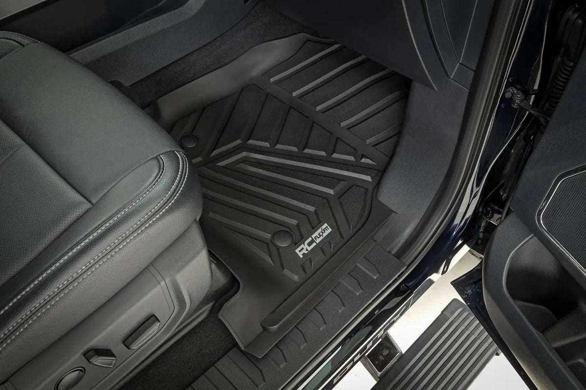 Flex-Fit Floor Mats | Front and Rear | Ford F-250/F-350 Super Duty (17-26) by Rough Country