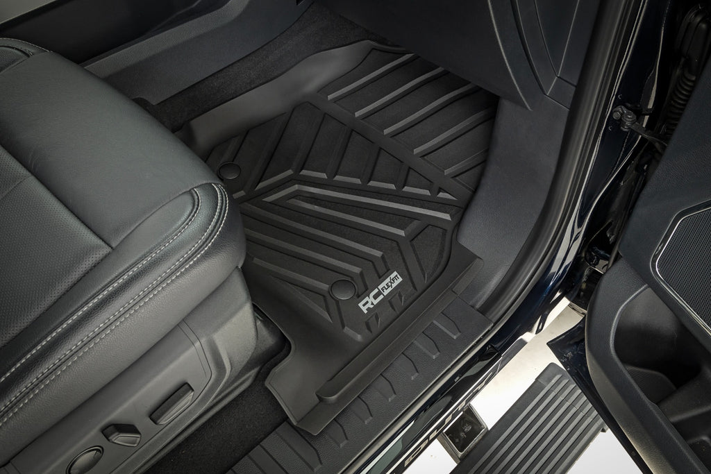 Flex-Fit Floor Mats | Front and Rear | Ford F-250/F-350 Super Duty (17-26) by Rough Country