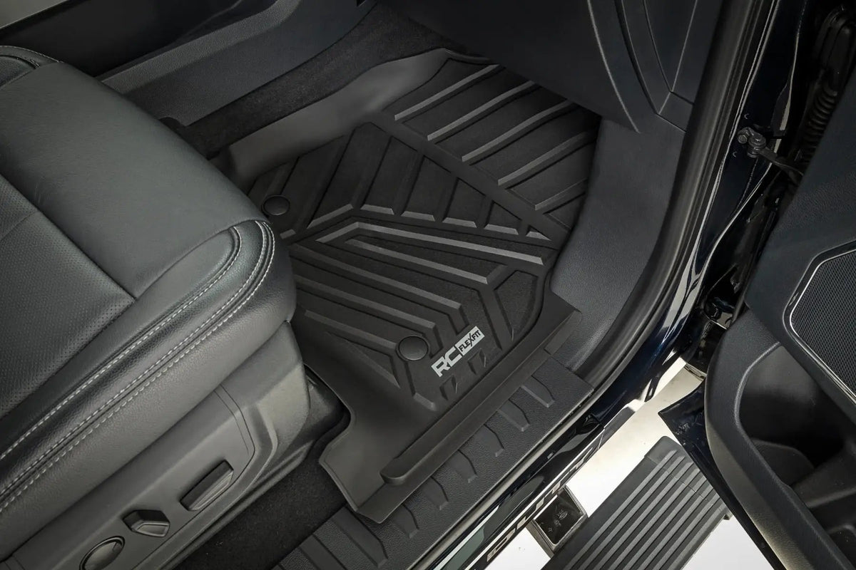 Flex-Fit Floor Mats | Front and Rear | Ford F-250/F-350 Super Duty (17-26) by Rough Country