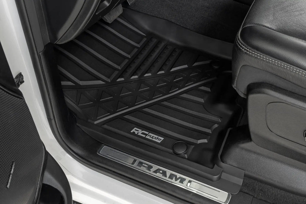 Flex-Fit Floor Mats | FR & RR | Crew | Ram 1500 (19-24)/1500 TRX (21-24) by Rough Country