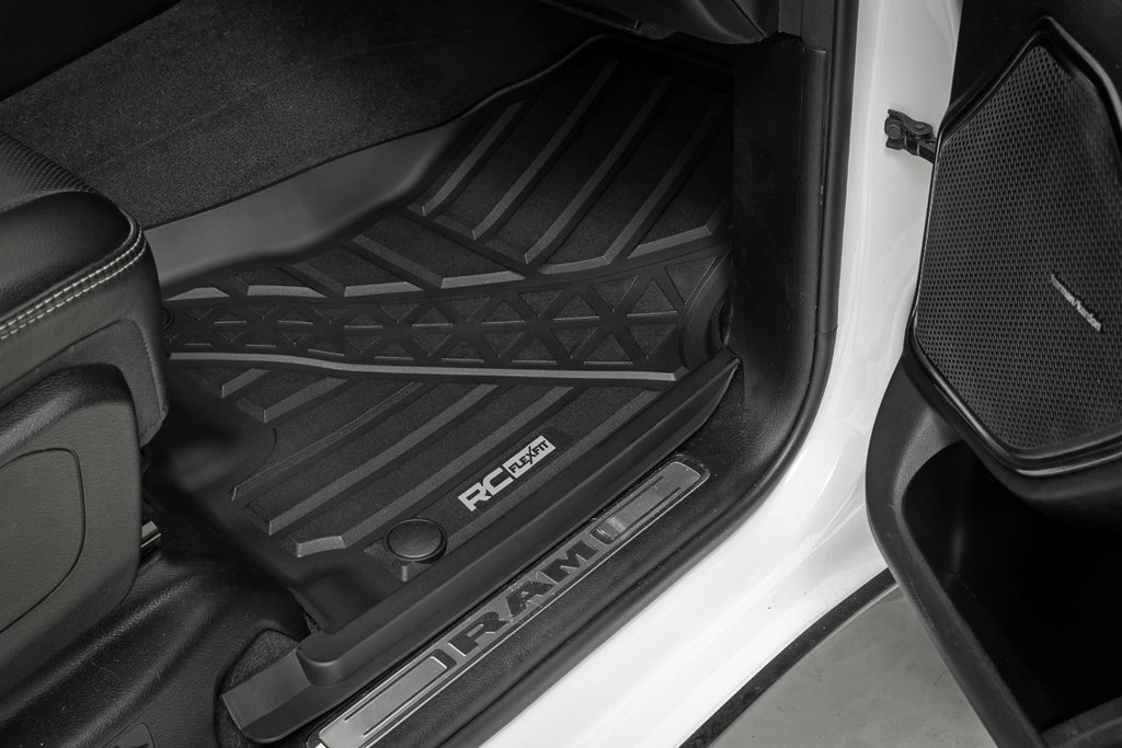 Flex-Fit Floor Mats | FR & RR | Crew | Ram 1500 (19-24)/1500 TRX (21-24) by Rough Country