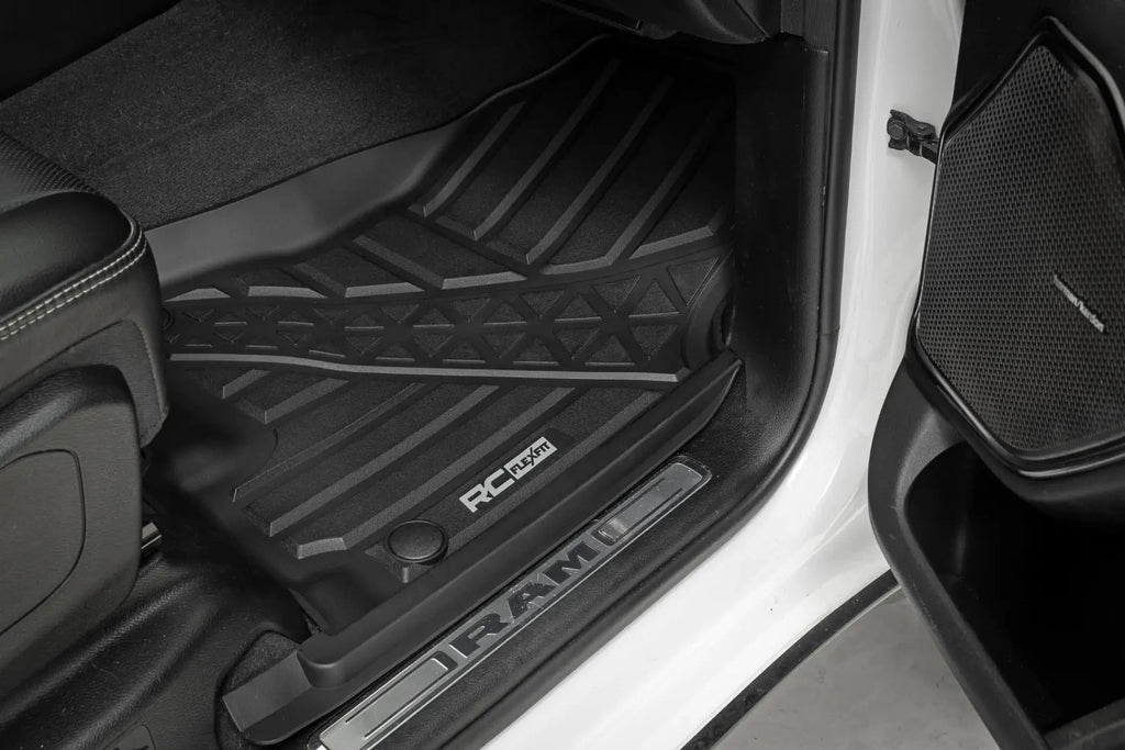Flex-Fit Floor Mats | FR & RR | Crew | Ram 1500 (19-24)/1500 TRX (21-24) by Rough Country