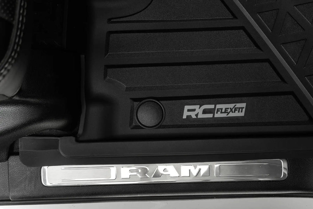 Flex-Fit Floor Mats | FR & RR | Crew | Ram 1500 (19-24)/1500 TRX (21-24) by Rough Country