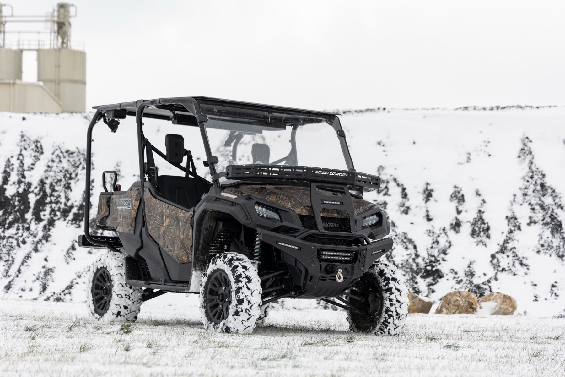 Front Cargo Rack |Black Series LED | 6" Light | Slim Line | Honda Pioneer 1000 by Rough Country