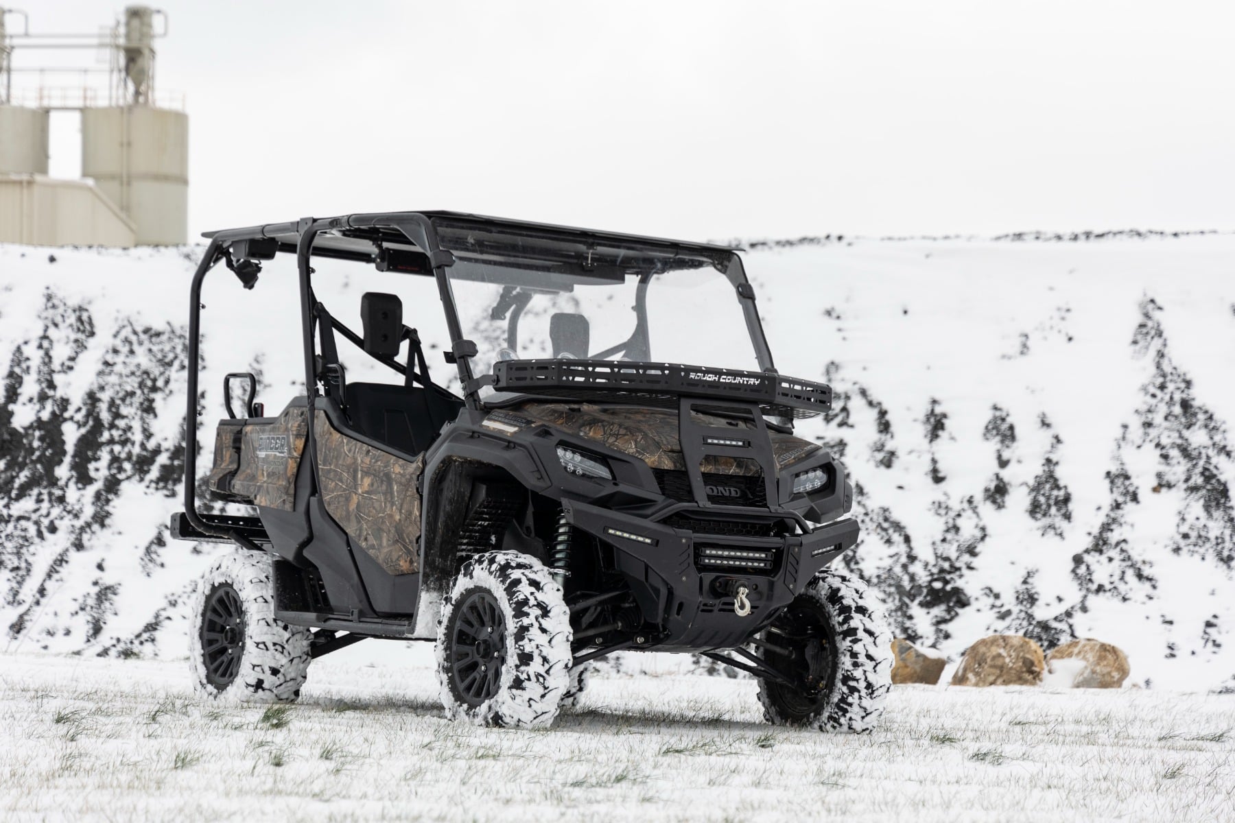 Front Cargo Rack |Black Series LED | 6" Light | Slim Line | Honda Pioneer 1000 by Rough Country
