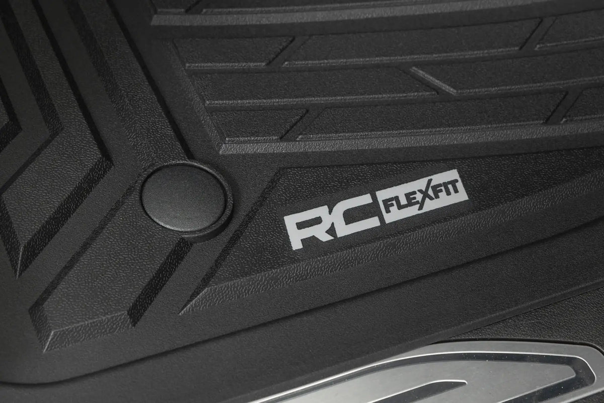 Flex-Fit Floor Mats | FR & RR | FR Bucket | Crew | Chevy/GMC 1500/2500HD/3500HD (19-26) by Rough Country