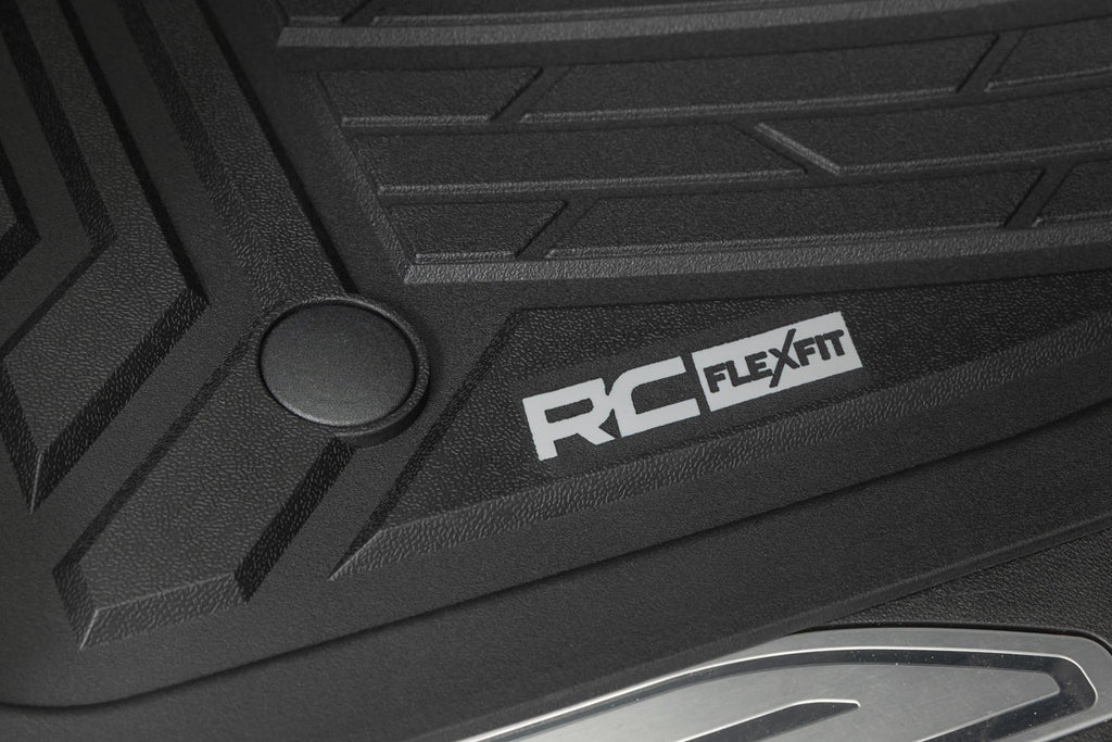 Flex-Fit Floor Mats | FR & RR | FR Bucket | Crew | Chevy/GMC 1500/2500HD/3500HD (19-26) by Rough Country