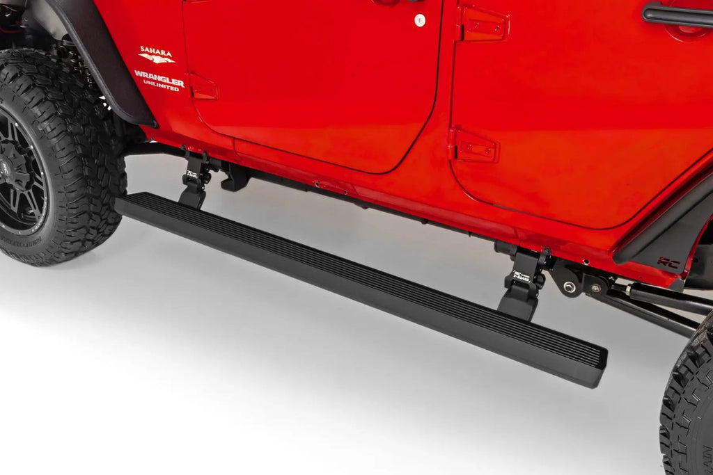 Power Running Boards | Dual Electric Motor | 4 Door | Jeep Wrangler Unlimited (07-18) by Rough Country