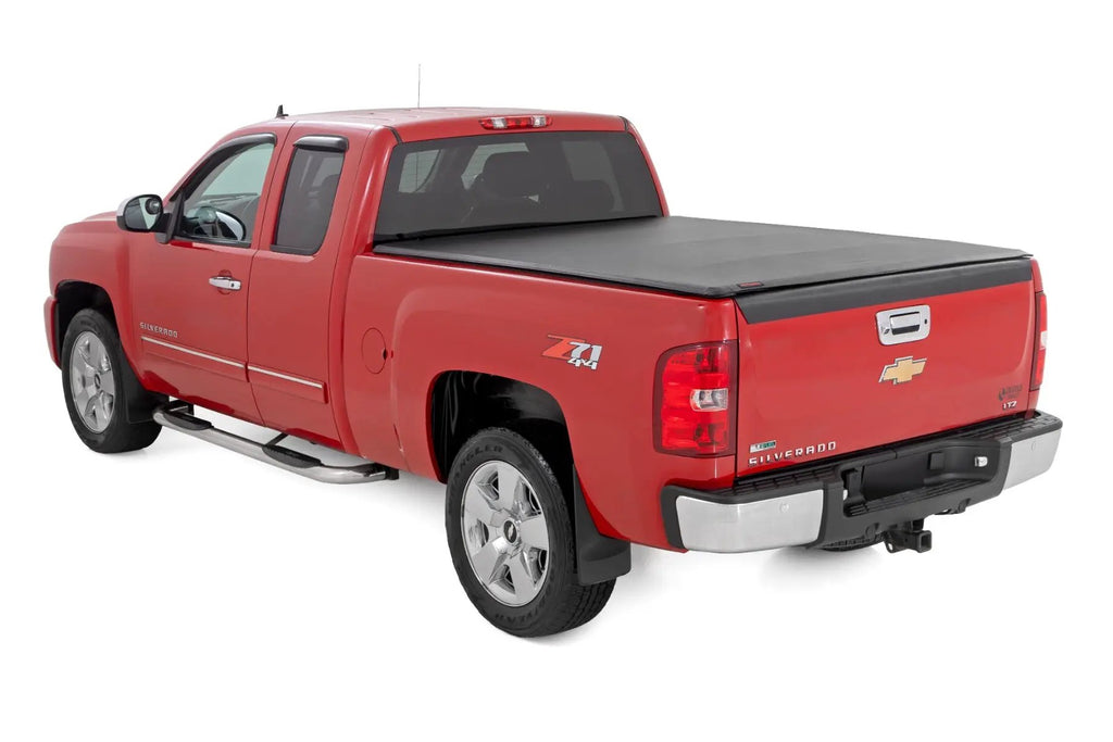 Soft Roll Up Bed Cover | 6'7" Bed | Chevy/GMC 1500/2500HD/3500HD (07-14) by Rough Country