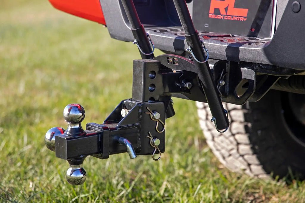 Flag Pole Holder | Dual | 2 Inch Hitch | w/ Flag Poles by Rough Country