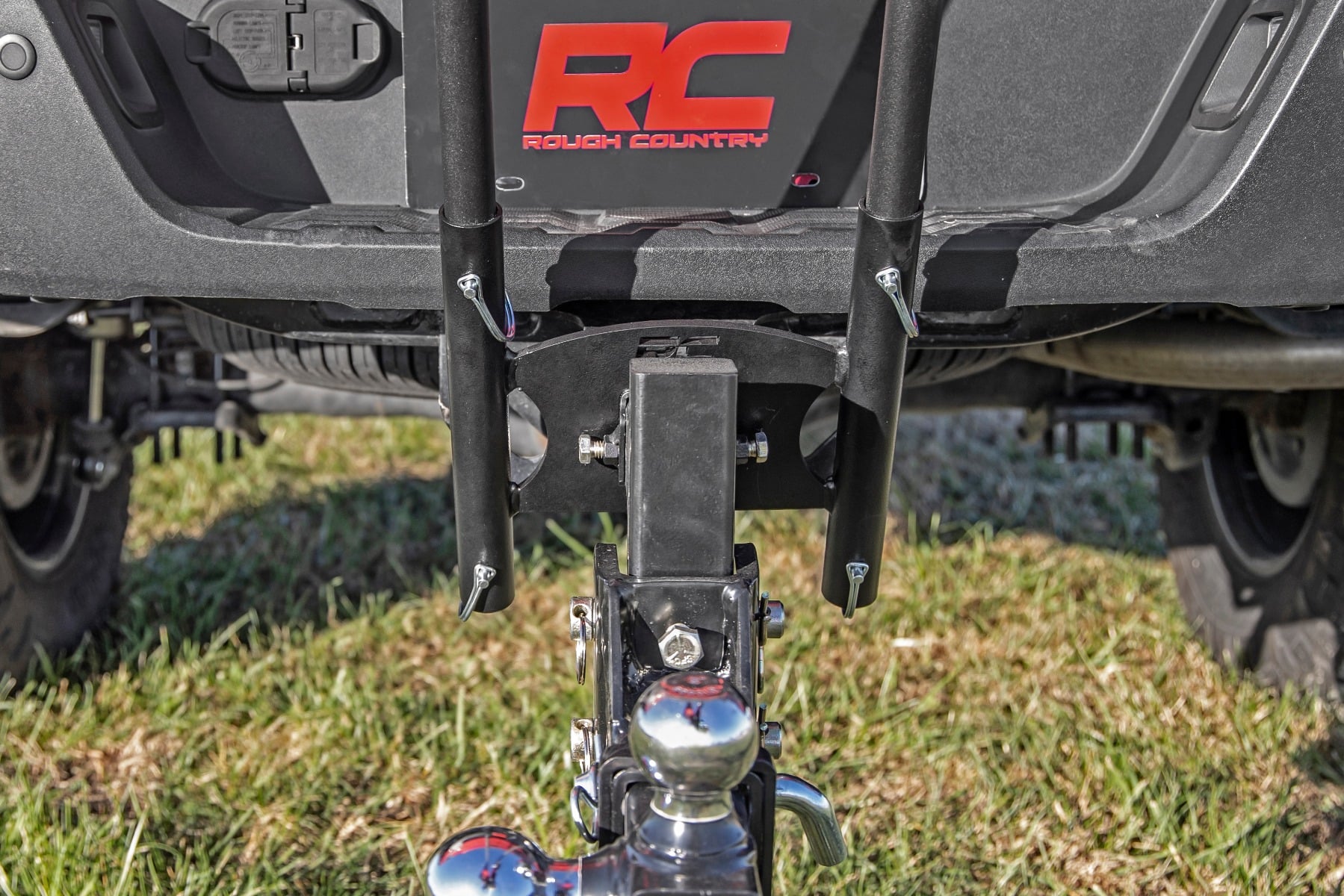 Flag Pole Holder | Dual | 2 Inch Hitch | w/ Flag Poles by Rough Country