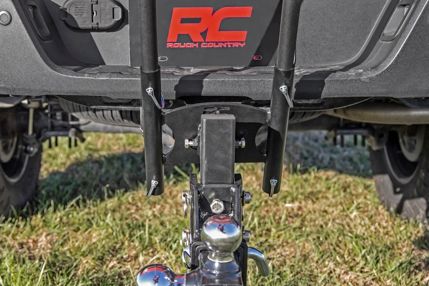 Flag Pole Holder | Dual | 2 Inch Hitch | w/ Flag Poles by Rough Country