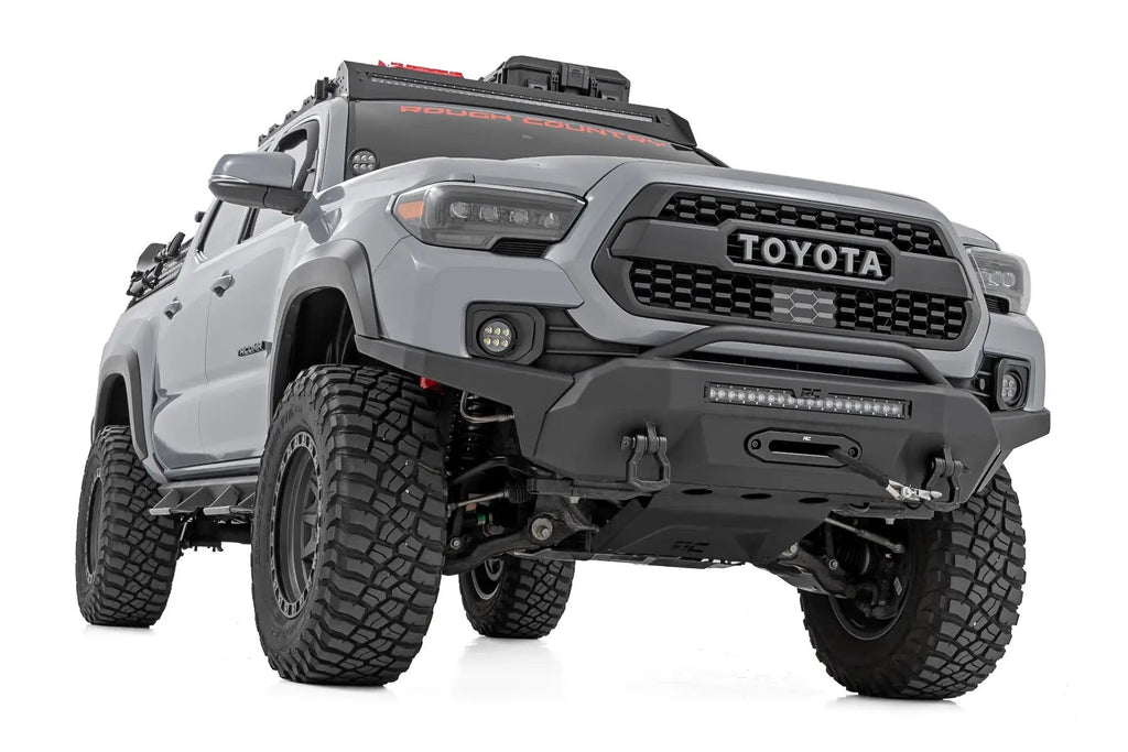 LED Fog Light Kit | 3.5 Inch Round Black Series | Amber DRL | Toyota Tacoma (16-23) by Rough Country