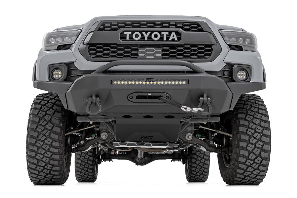 LED Fog Light Kit | 3.5 Inch Round Black Series | Amber DRL | Toyota Tacoma (16-23) by Rough Country