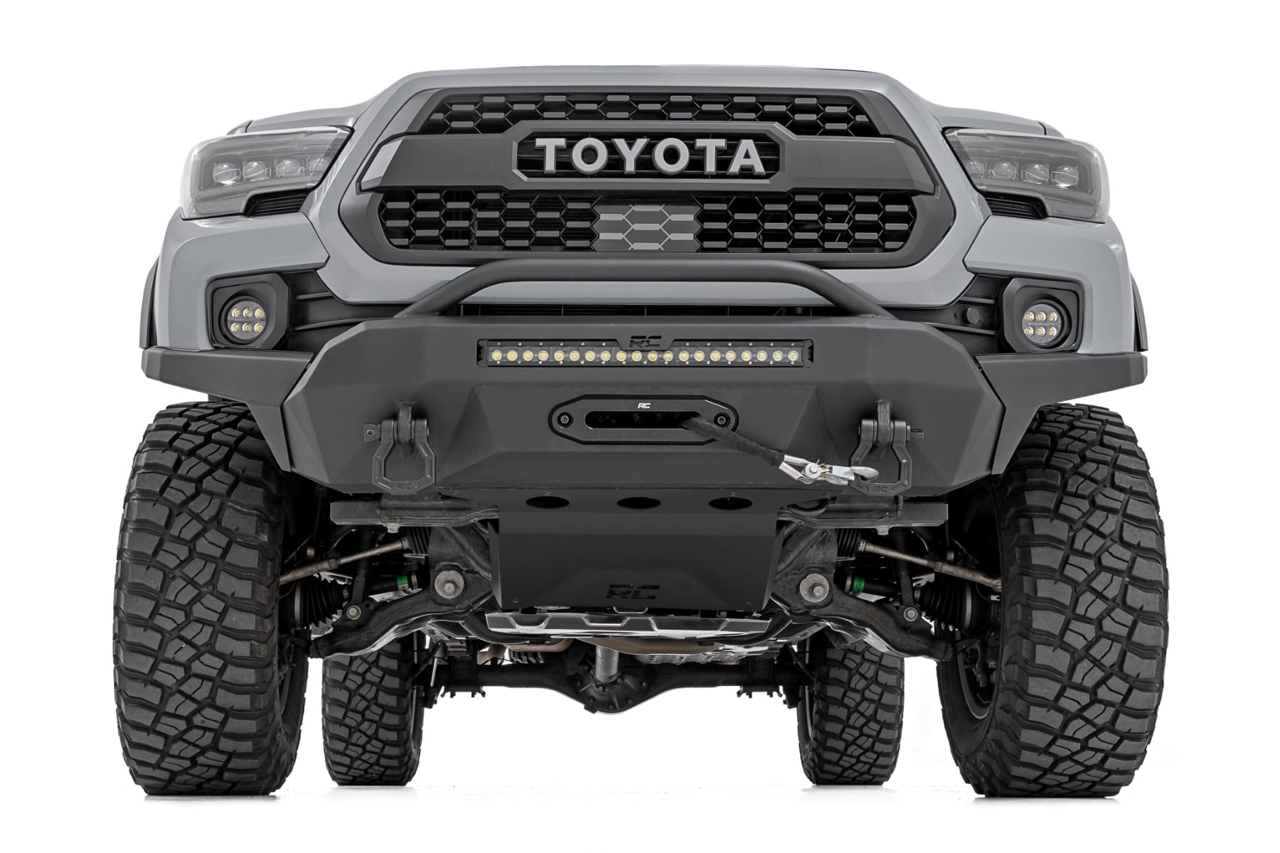 LED Fog Light Kit | 3.5 Inch Round Black Series | Amber DRL | Toyota Tacoma (16-23) by Rough Country