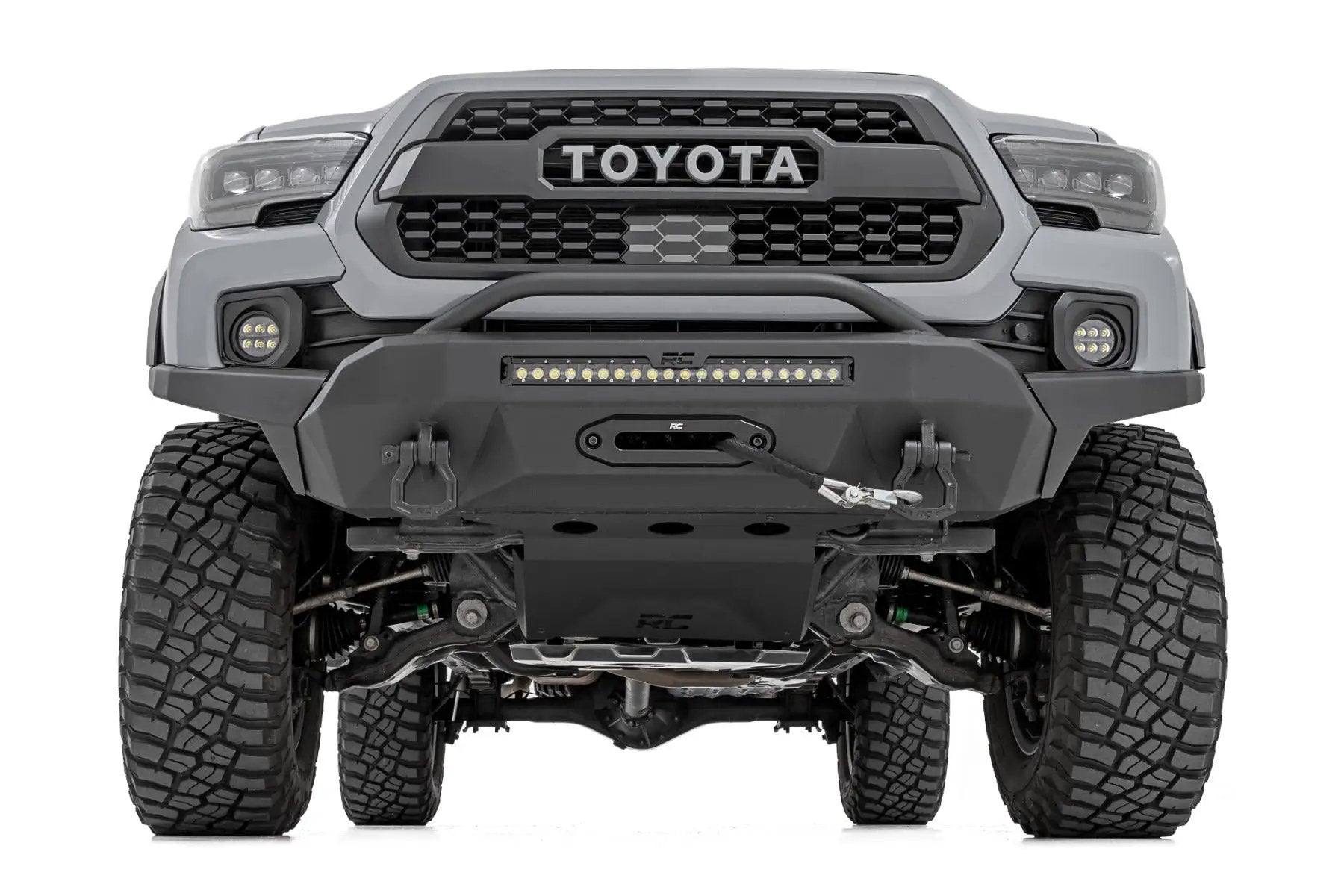 LED Fog Light Kit | 3.5 Inch Round Black Series | Amber DRL | Toyota Tacoma (16-23) by Rough Country