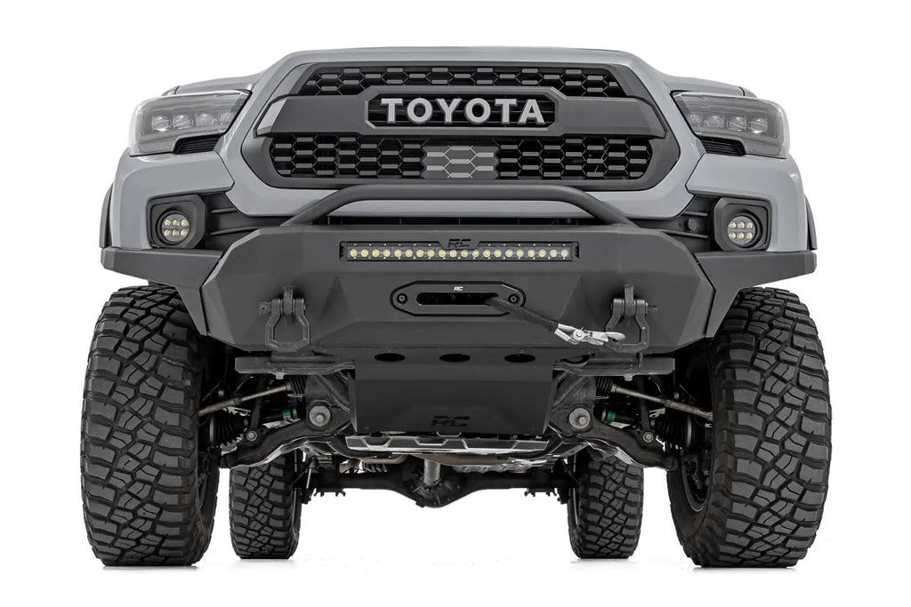 LED Fog Light Kit | 3.5 Inch Round Black Series | Amber DRL | Toyota Tacoma (16-23) by Rough Country