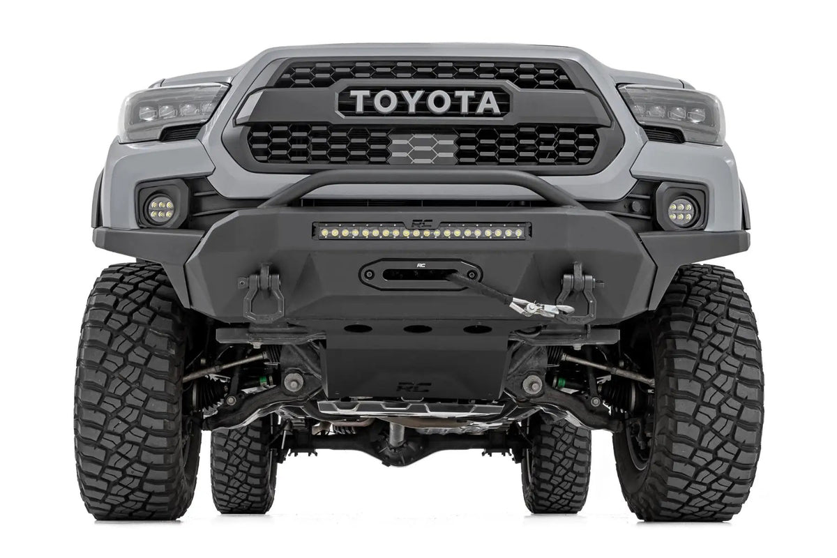 LED Fog Light Kit | 3.5 Inch Round Black Series | Amber DRL | Toyota Tacoma (16-23) by Rough Country