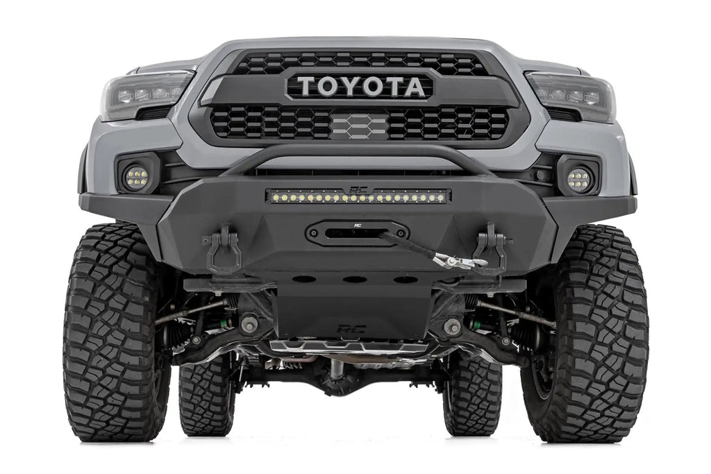 LED Fog Light Kit | 3.5 Inch Round Black Series | Amber DRL | Toyota Tacoma (16-23) by Rough Country
