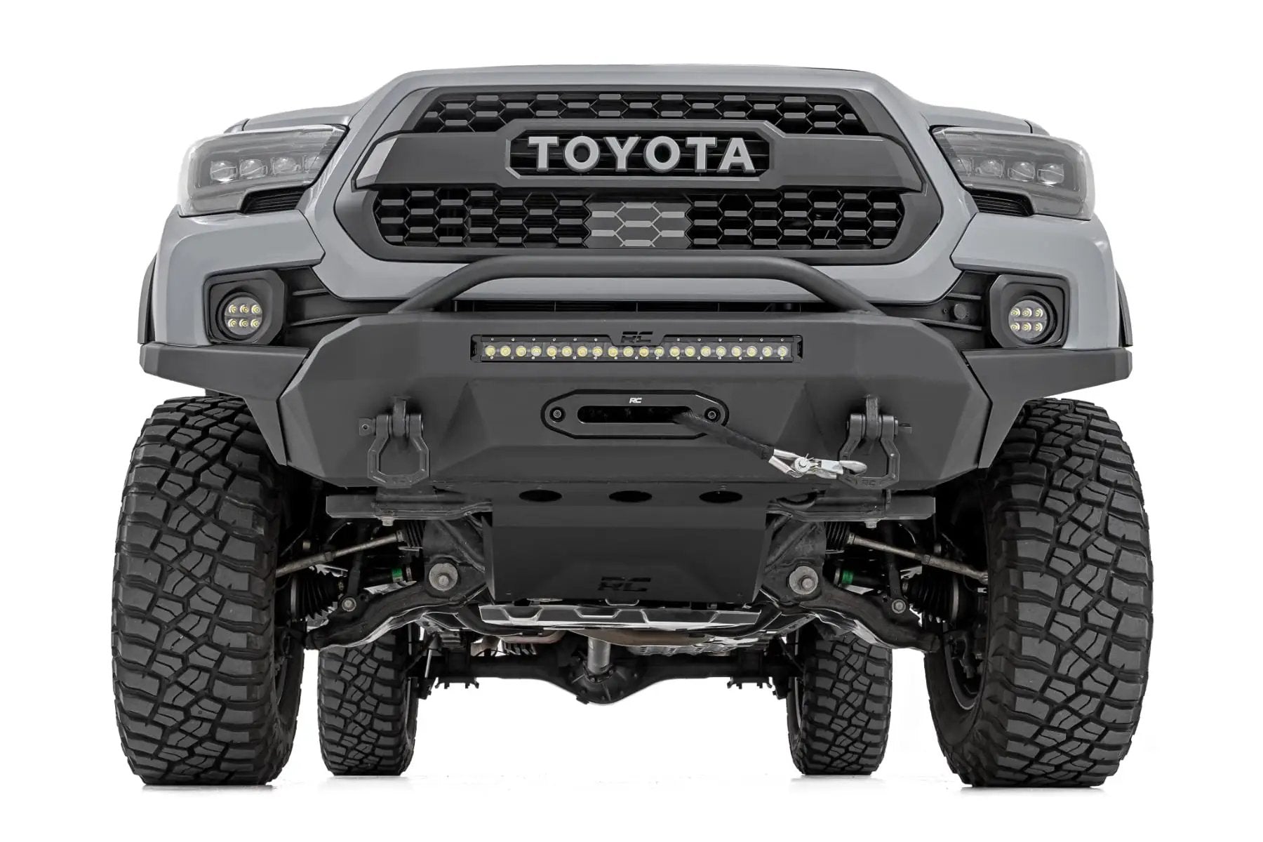 LED Fog Light Kit | 3.5 Inch Round Black Series | Amber DRL | Toyota Tacoma (16-23) by Rough Country