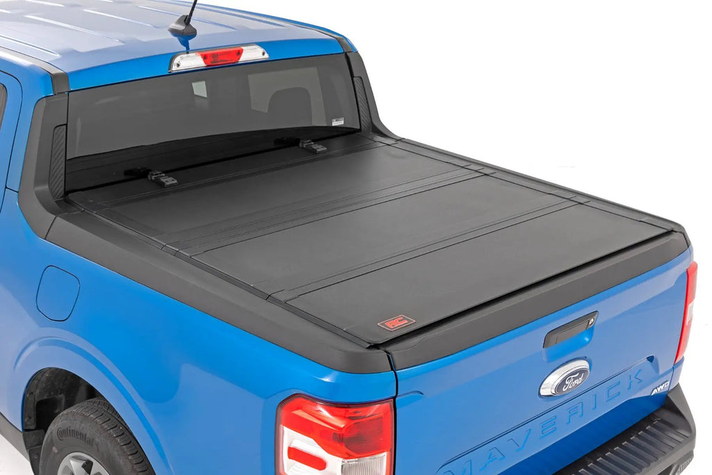 Hard Tri-Fold Flip Up Bed Cover | 4'6" Bed | Ford Maverick 2WD/4WD (22-26) by Rough Country