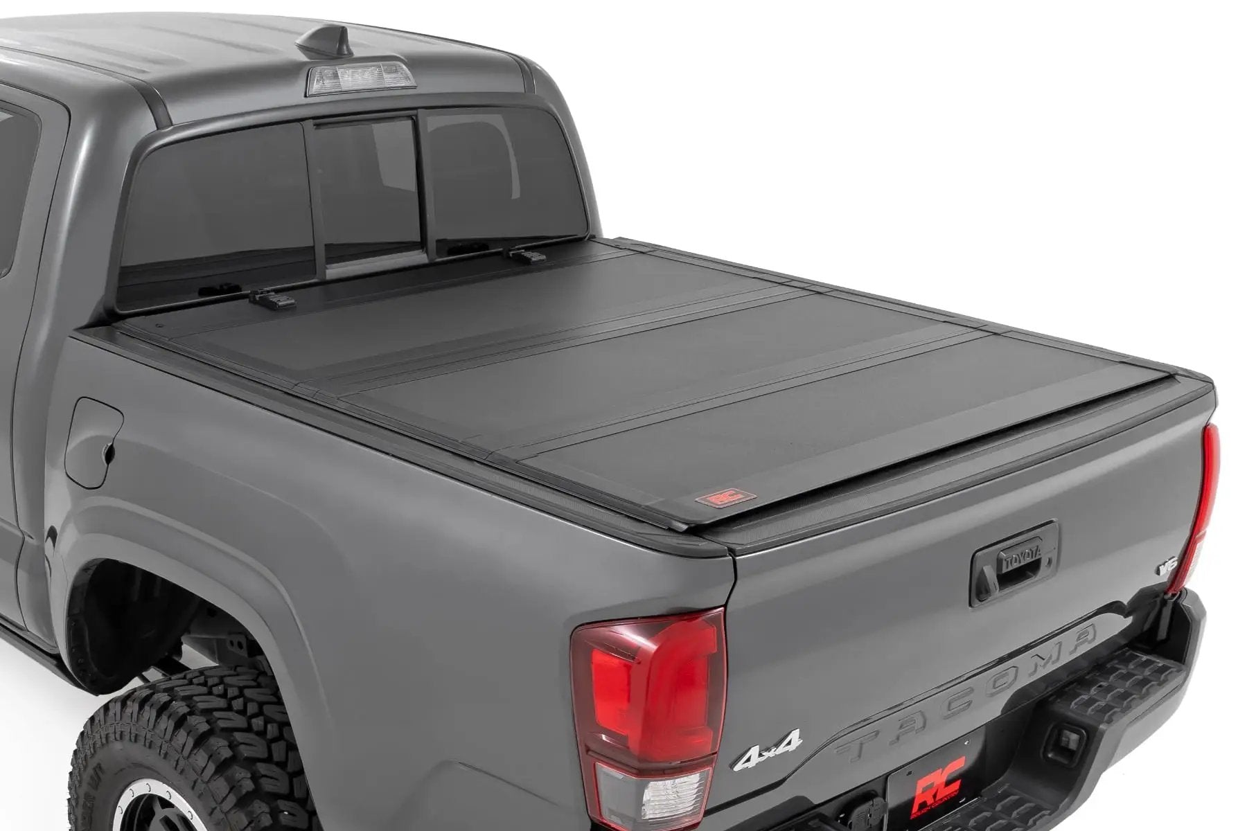 Hard Tri-Fold Flip Up Bed Cover | 6' Bed | Toyota Tacoma 2WD/4WD (2016-2023) by Rough Country