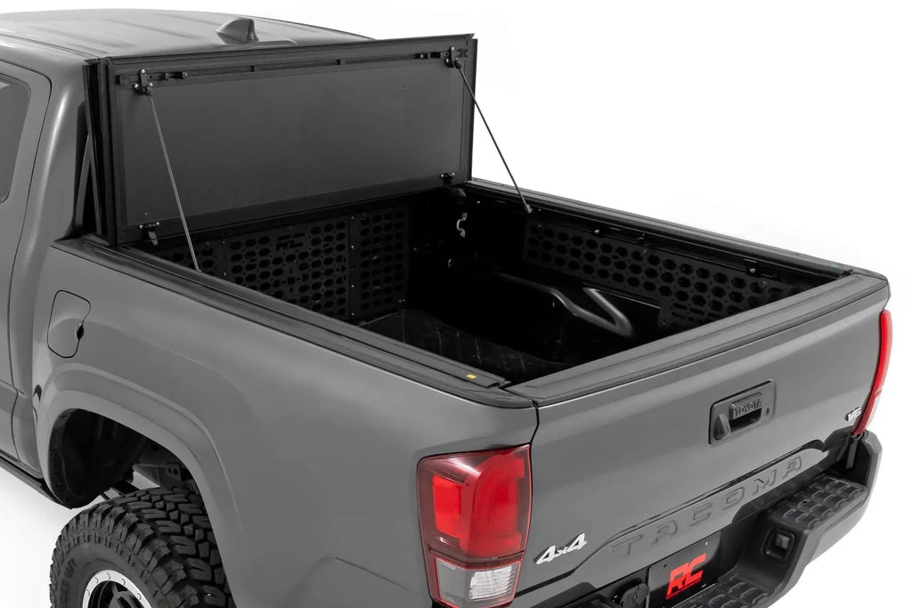 Hard Tri-Fold Flip Up Bed Cover | 6' Bed | Toyota Tacoma 2WD/4WD (2005-2015) by Rough Country