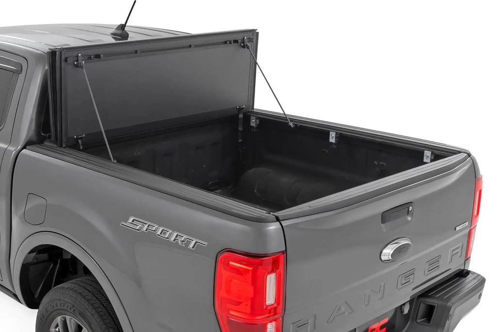 Hard Tri-Fold Flip Up Bed Cover | 5' Bed | Ford Ranger 2WD/4WD (2019-2023) by Rough Country