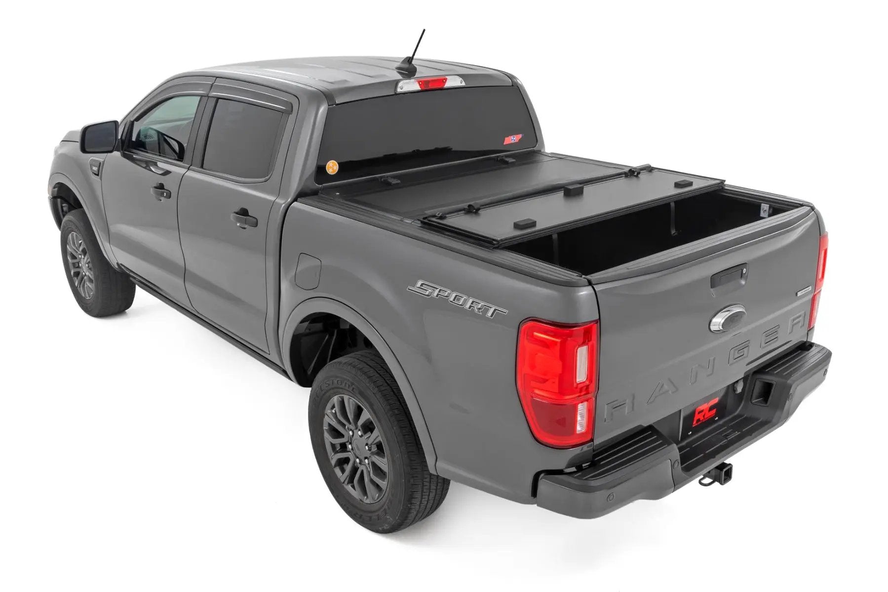Hard Tri-Fold Flip Up Bed Cover | 5' Bed | Ford Ranger 2WD/4WD (2019-2023) by Rough Country