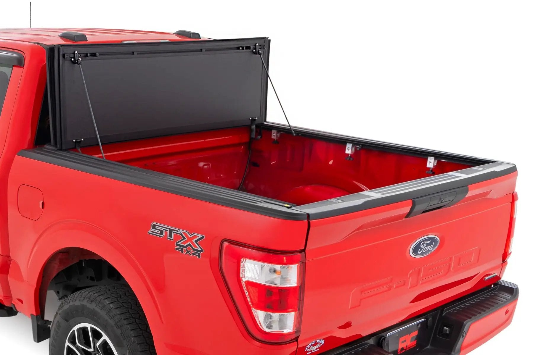 Hard Tri-Fold Flip Up Bed Cover | 5'7" Bed | Ford F-150 2WD/4WD (2015-2020) by Rough Country