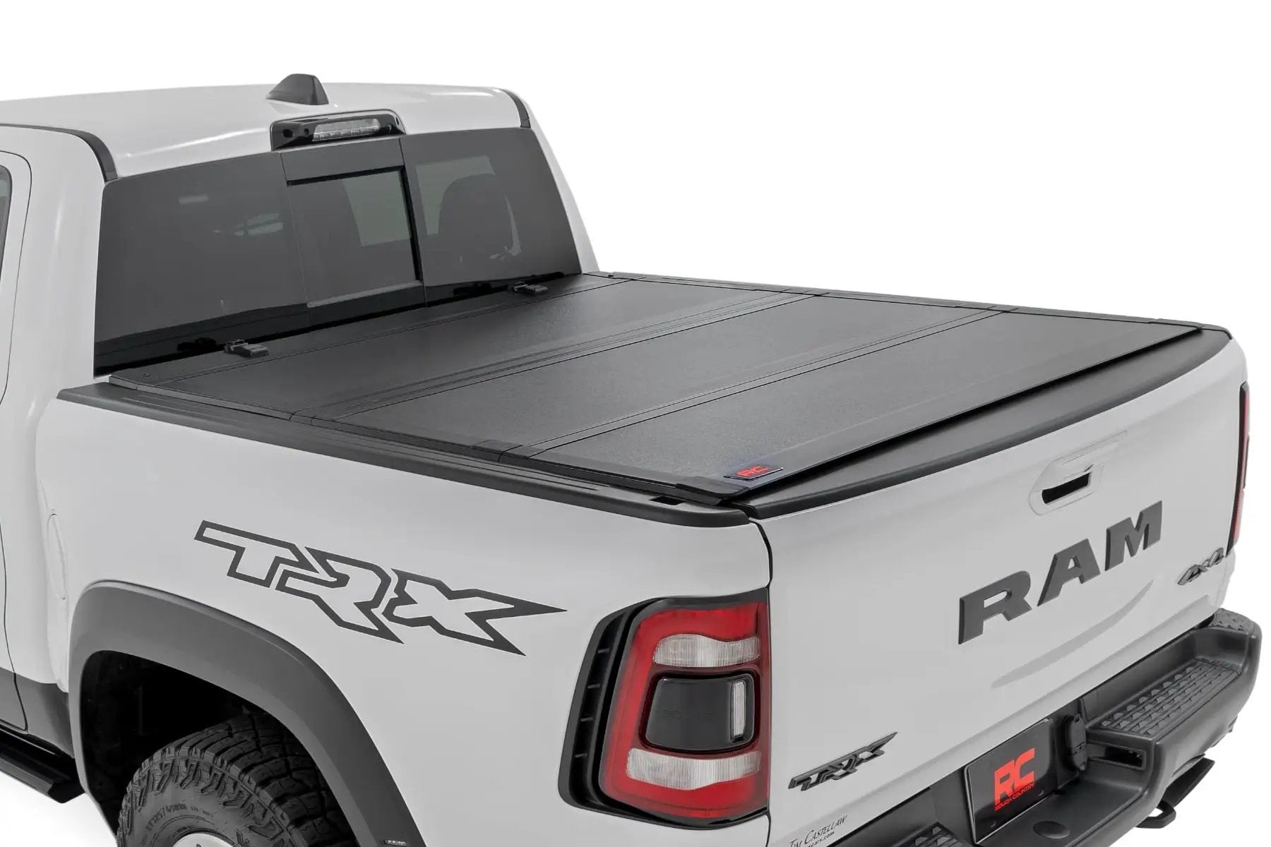 Hard Tri-Fold Flip Up Fold Bed Cover | 5'7" Bed | Ram 1500 (19-26)/1500 TRX (21-24) by Rough Country