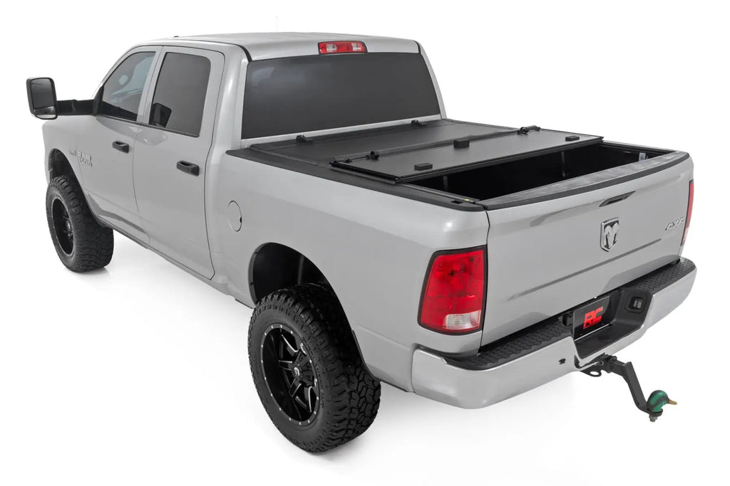 Hard Tri-Fold Flip Up Bed Cover | 5'7" Bed | Ram 1500 2WD/4WD (2009-2018 & Classic) by Rough Country