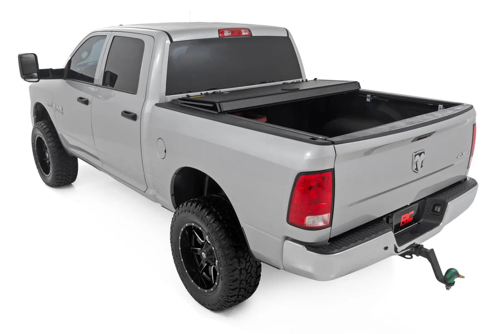 Hard Tri-Fold Flip Up Bed Cover | 5'7" Bed | Ram 1500 2WD/4WD (2009-2018 & Classic) by Rough Country