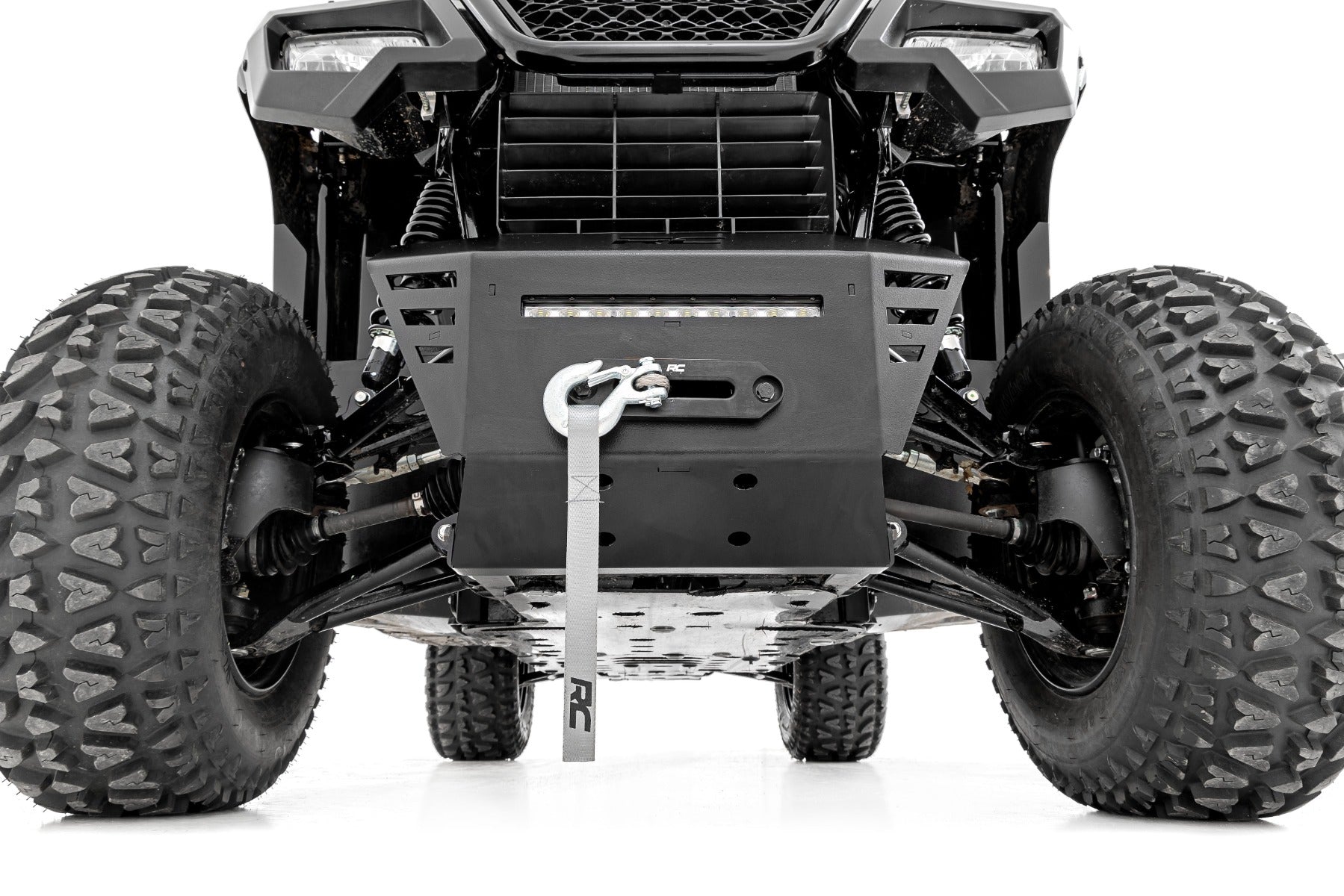 Winch Plate | 10" Black Slimline | Honda Pioneer 520 by Rough Country