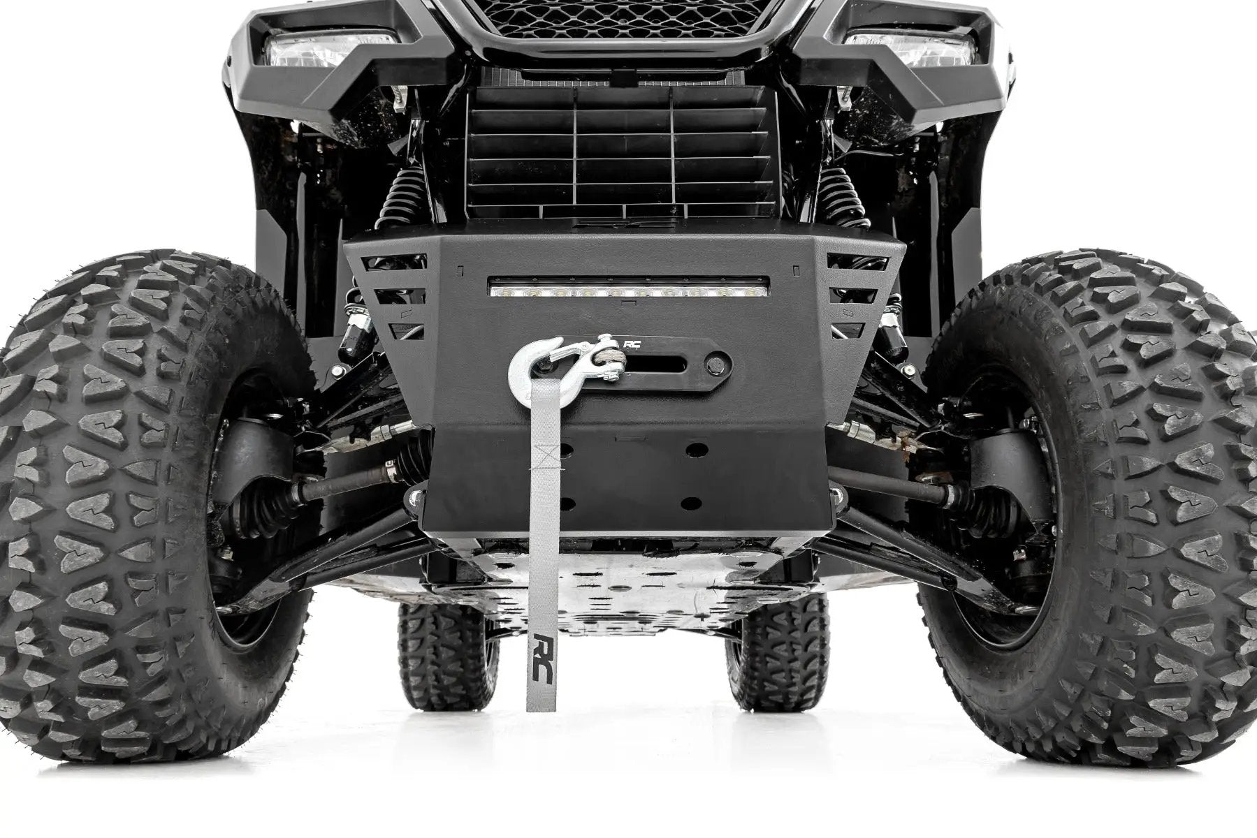 Winch Plate | 4500-LB Winch | 10" Black Slimline | Honda Pioneer 520 by Rough Country