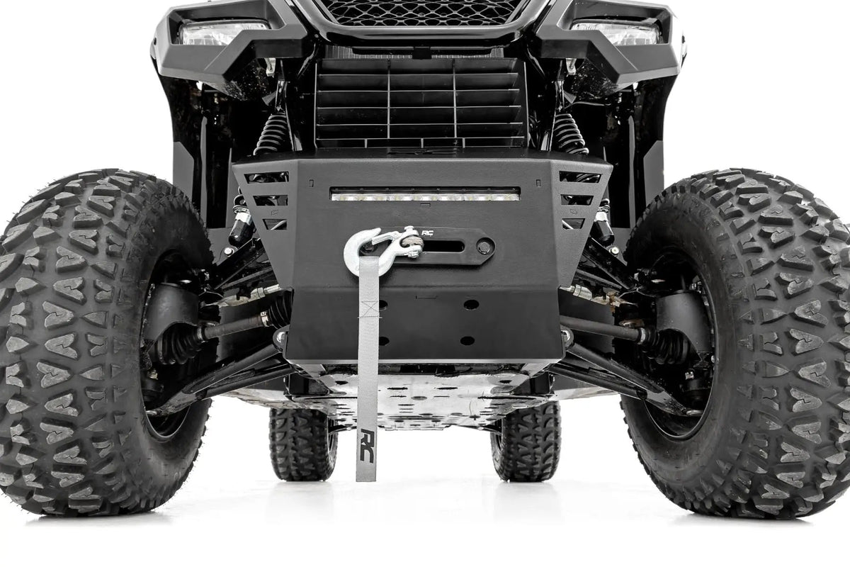 Winch Plate | 4500-LB Winch | 10" Black Slimline | Honda Pioneer 520 by Rough Country