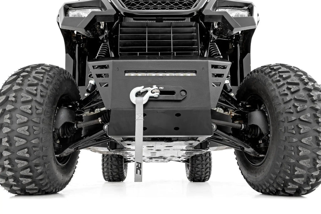 Winch Plate | 4500-LB Winch | 10" Black Slimline | Honda Pioneer 520 by Rough Country
