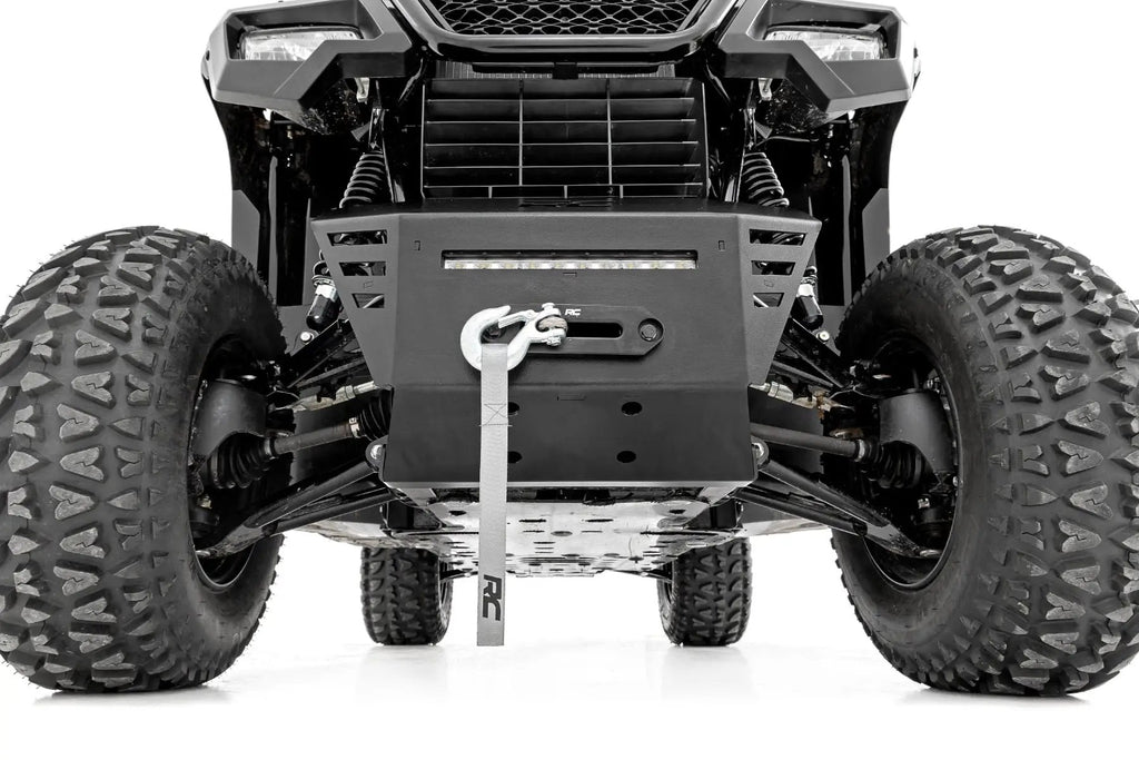Winch Plate | 4500-LB Winch | 10" Black Slimline | Honda Pioneer 520 by Rough Country