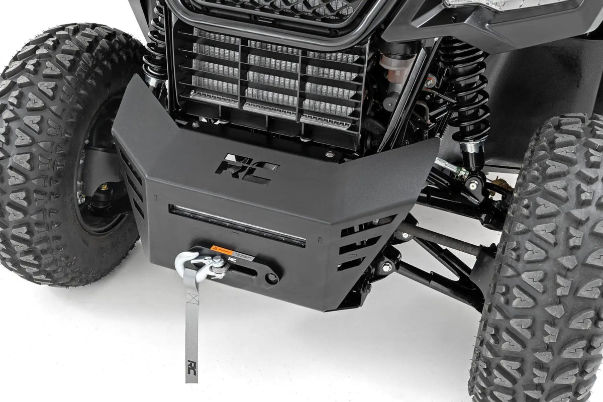 Winch Plate | 4500-LB Winch | 10" Black Slimline | Honda Pioneer 520 by Rough Country
