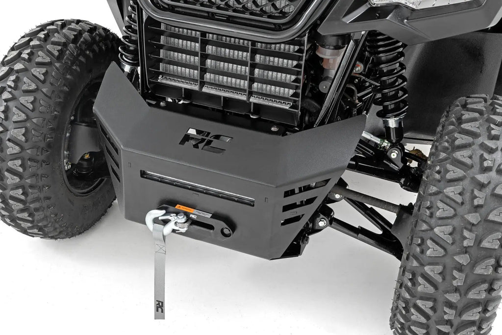 Winch Plate | 4500-LB Winch | 10" Black Slimline | Honda Pioneer 520 by Rough Country