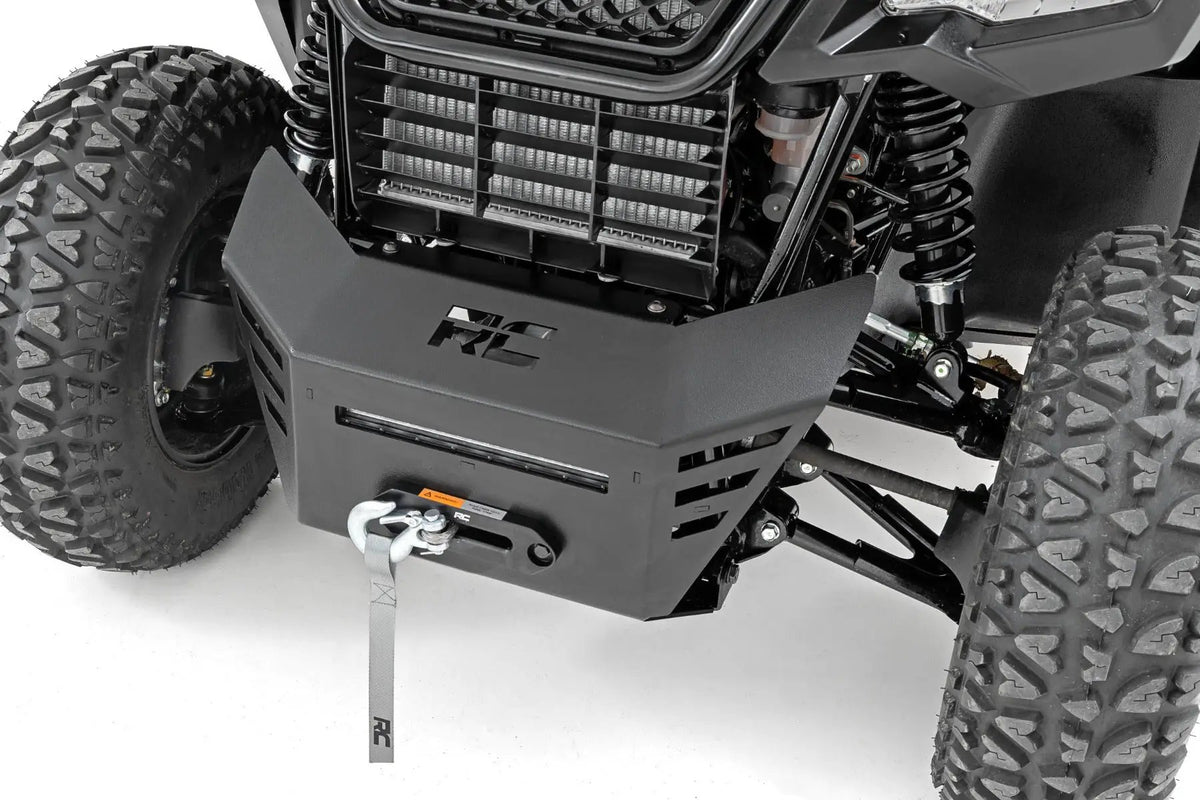 Winch Plate | 4500-LB Winch | 10" Black Slimline | Honda Pioneer 520 by Rough Country