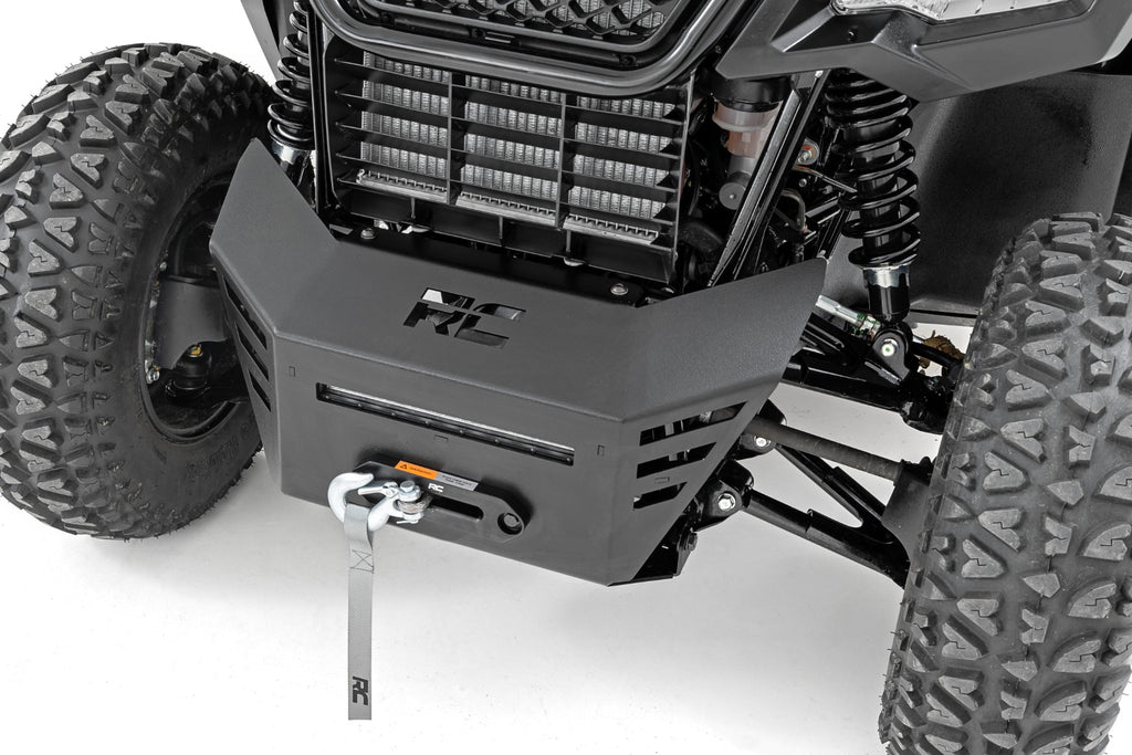 Winch Plate | 4500-LB Winch | 10" Black Slimline | Honda Pioneer 520 by Rough Country