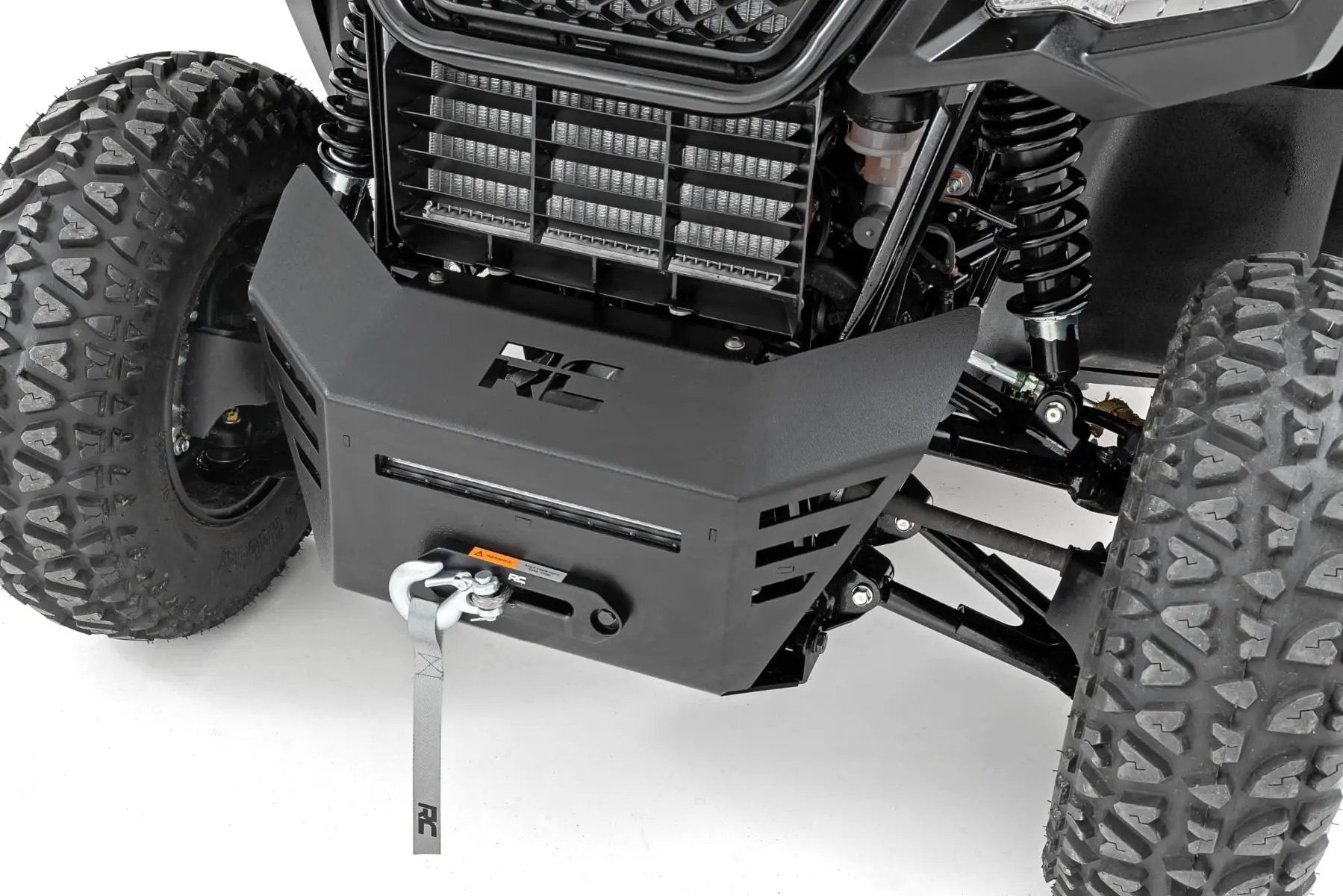 Winch Plate | 10" Black Slimline | Honda Pioneer 520 by Rough Country