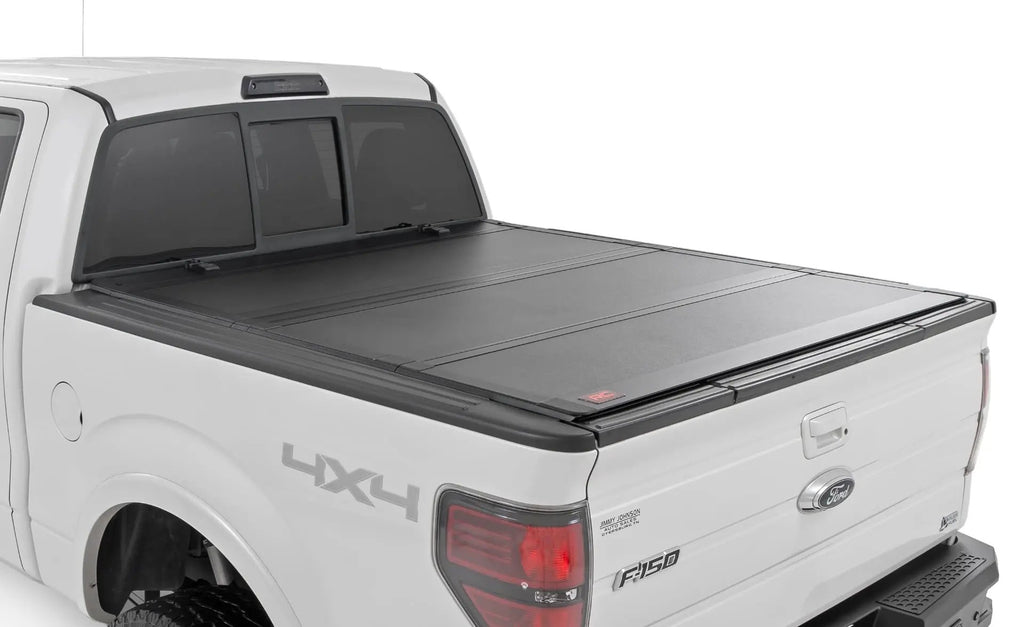Hard Tri-Fold Flip Up Bed Cover | 6'7" Bed | Ford F-150 2WD/4WD (2004-2014) by Rough Country