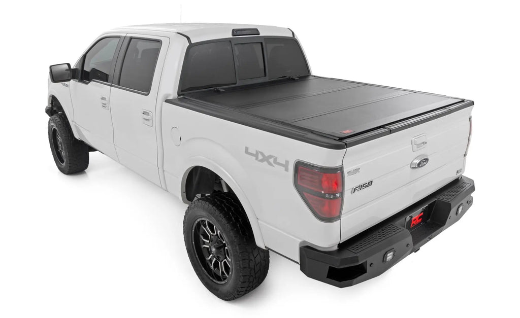 Hard Tri-Fold Flip Up Bed Cover | 6'7" Bed | Ford F-150 2WD/4WD (2004-2014) by Rough Country