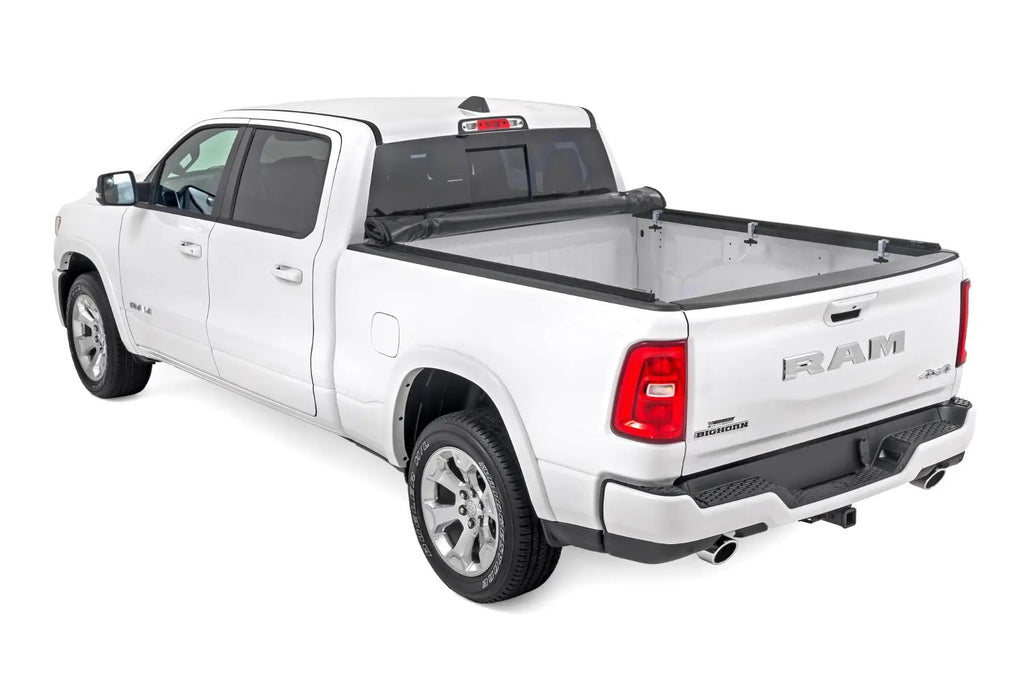 Soft Roll Up Bed Cover | 6'4" Bed | Ram 1500 (19-26)/1500 TRX (21-24) by Rough Country