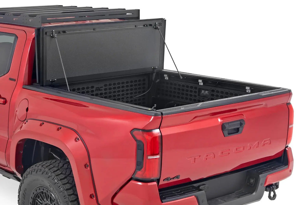 Hard Tri-Fold Flip Up Bed Cover | 5' Bed | Toyota Tacoma 2WD/4WD (2024-2026) by Rough Country