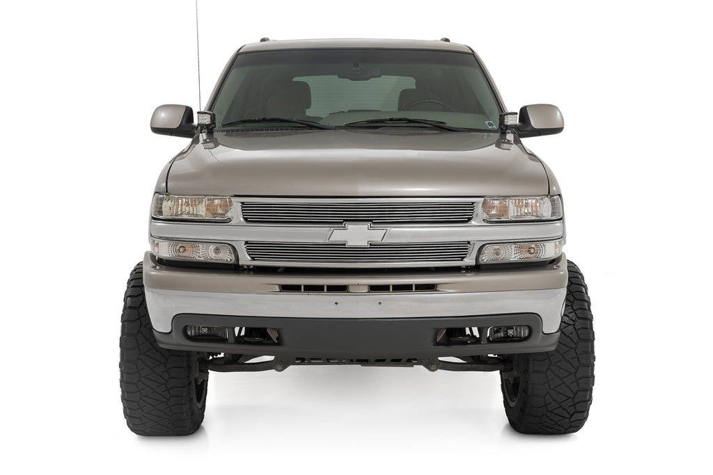 LED Light Kit | Ditch Mount | 2" Black Pair | Amber DRL | Chevy Silverado 1500 (99-06) by Rough Country