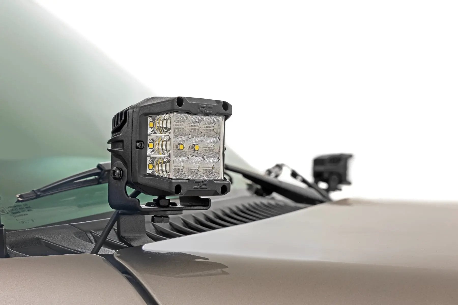 LED Light Kit | Ditch Mount | Black Series Round | 3.5 Inch | Amber DRL | Chevy 1500 (99-06) by Rough Country