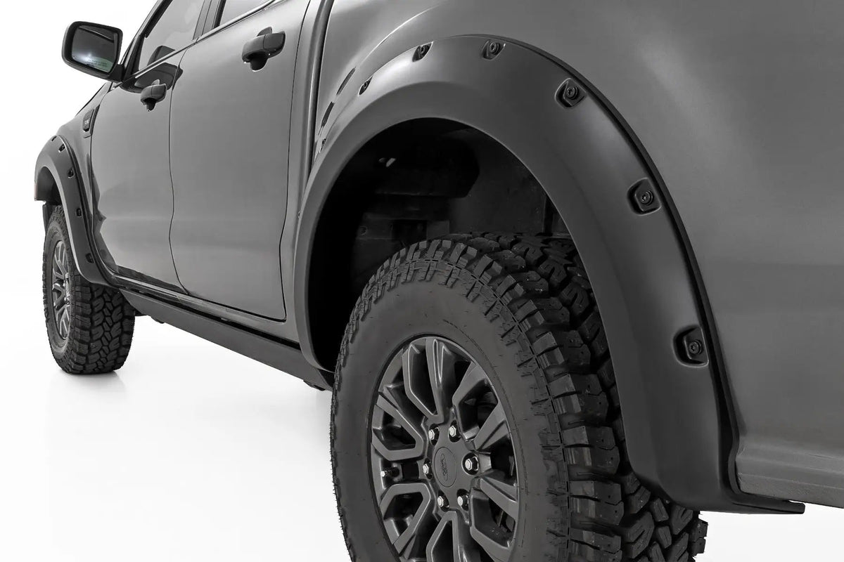 Pocket Fender Flares | G1 Black | 6' Bed | Ford Ranger 2WD/4WD (2019-2023) by Rough Country